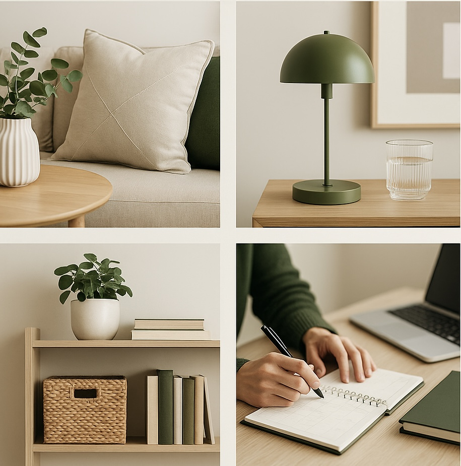 Soft luxury small space styling ideas featuring neutral furniture, compact storage solutions, and intentional decor designed to maximize beauty and function in limited spaces.